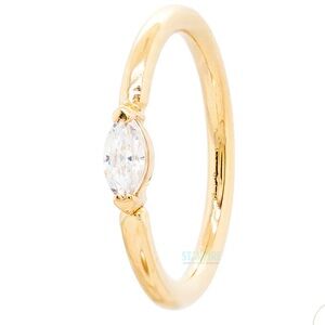 BVLA 18g 14k White Sapphire Ear Jewelry